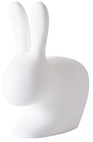 Qeeboo 90001WH Rabbit Chair Baby, Plastik, weiß, 45,3 x 26,2 x 52,7 cm