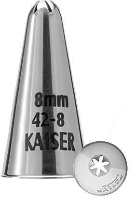 Original Kaiser Sterntülle geschlossen 8 mm, Spritztülle, Edelstahl rostfrei, falz- und randfrei