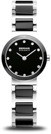 Bering Damen Quarz Uhr | Armbanduhr 25 mm Edelstahlgehäuse und Zifferblatt | Milanaisearmband | 5 ATM | 10725