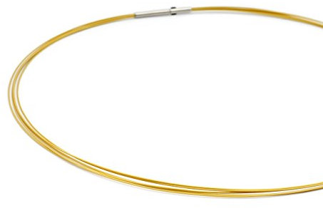 Heideman Halskette Damen Linea 5 aus Edelstahl gold farbend matt Kette für Frauen mit Doppeclip Verschluss Collier für Charms und Schmuck Anhänger Länge 45cm