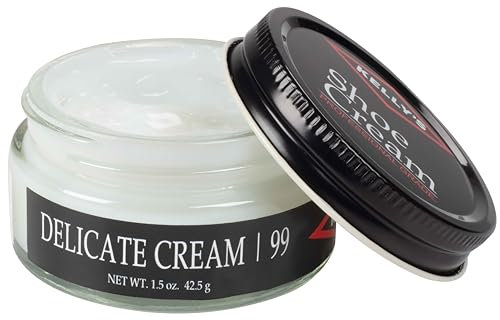 Kelly's Crema per scarpe, lucidante professionale per scarpe, 42,5 g, disponibile in diversi colori, Crema Delicata, 1.5 Ounces