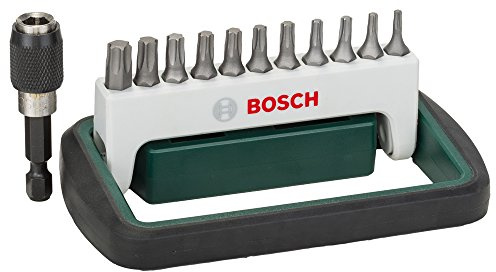 Bosch Profesional 2609256d23 11 piezas + 1 – Juego de puntas atornillar Compact T8/T10/T15 (2 x)/T20 (2 x)/T25 (2 x)/T27/T30/T40/1 portapuntas universal, magnético