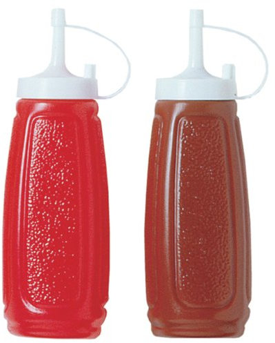 Chef Aid 2 Plastic Sauce Bottles, Ideal for BBQ Inchs and Outdoor Eating