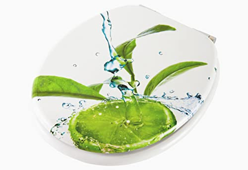 ADOB, Holzkern WC Sitz Klobrille Limone, Absenkautomatik, 32602