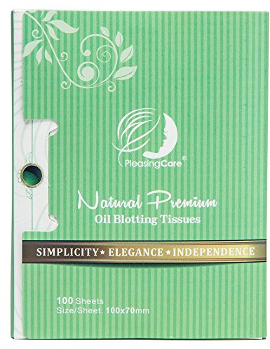Natural Green Tea Oil Absorbing Tissues - 100 Counts, Premium Face Oil Blotting Paper - Take Only 1 Piece Each Time Design - Large 10cmx7cm Oil Absorbing Sheets, No Waste and Easy to Carry in Pocket!