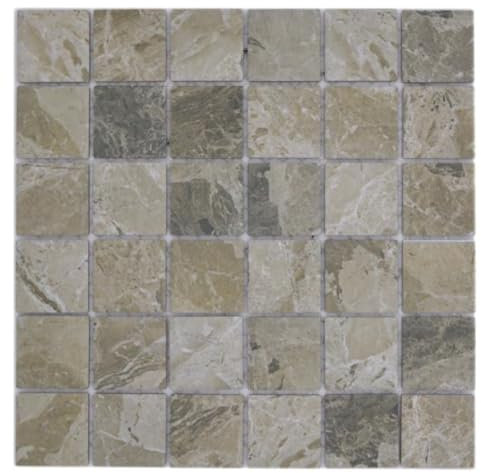 Piastrelle in mosaico ceramico effetto arenaria marrone per pavimenti, pareti, bagni, docce, cucine, specchi e rivestimenti murali