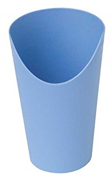 1 x Behrend – Vaso con recorte nariz, ayuda, apto para lavavajillas, 250 ml, 2 colores