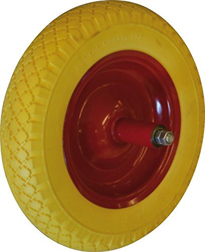 RUOTA PIENA GIALLA PER CARRIOLA MAURER ASSE 200- silicone