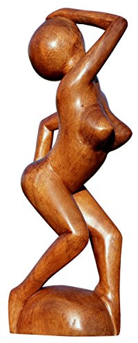 Schöne abstrakte Holz Figur Sexy Lady Erotik Deko Handarbeit Bali A30.16