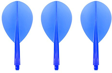 CONDOR Darts Flight Plain Clear Blue Teardrop Small – Integrated Flight & Shaft System, Durable Molded One-Piece Dart Flights, Lightweight Professional Dart Accessory.