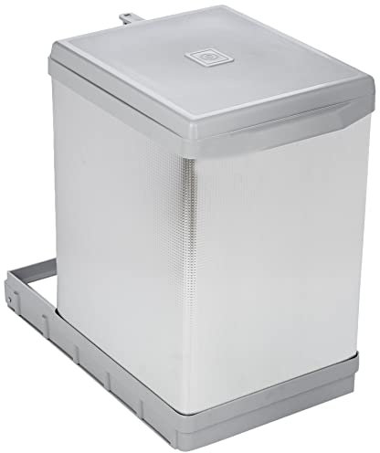 Elletipi PAL609/1ALL - Pattumiera Estraibile Automatica per Base, Plastica, 17 L, Grigio, 25 x 41 x 39.5 cm