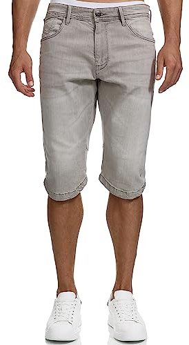 Indicode Hommes Jaspar Jeans Shorts | Pantalon Court en Jean à 5 Poches
