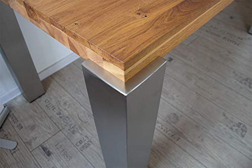 KTC Tec Tischbein Edelstahl TBE Quadratrohr TBE4 100x100mm EINGELASSEN Tischgestell Tischfuß Tischkufen versenkt Wohnzimmertisch Esstisch Esszimmertisch
