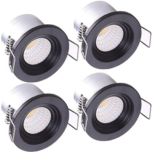 YODAVE 4 Stück Einbaustrahler Klein Spot 3W Deckenspot Set Mini Rund Einbauleuchte, Einbauspot, Deckenleuchte, Deckenspots,Spot,Downlight
