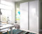 CAESAROO Armadio 120X204H cm Noah Bianco lucido con due ante scorrevoli - Bianco