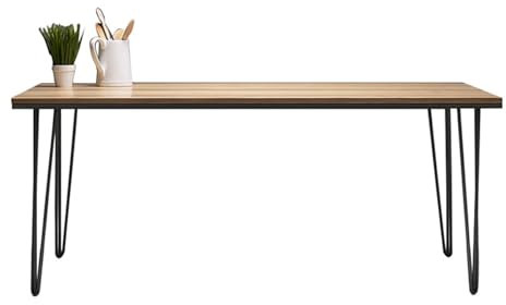ABBNIA Computertisch, einfacher Bürotisch, Computertisch, 0,8 m, 1,0 m, 1,2 m, 1,4 m, Home-Office-Arbeitsplatz, Arbeitstisch, Metallrahmen, Schreibtisch, Stehpult