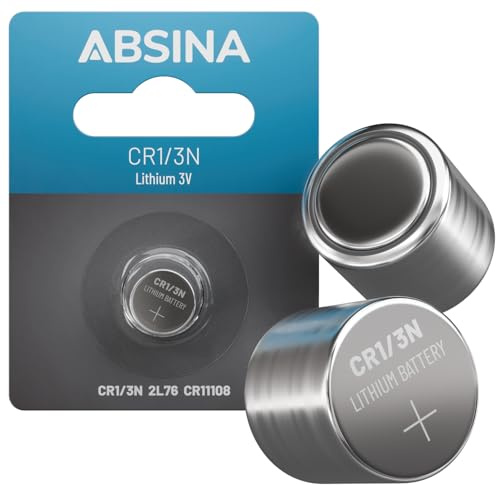 ABSINA CR1/3N batteria 3 Volt - batteria CR11108 a lunga durata e a prova di perdite - batterie 3V CR 1/3N 160mAh - pile litio, pile al litio