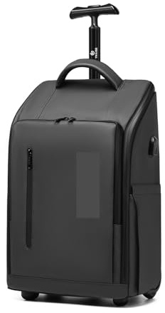 KQYLXWVZP High Mass USB Charging Trolley Luggage Backpack with Wheels 15.6-inch Laptop Business Backpack Travel Luggage