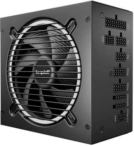 be quiet! Pure Power 13 M 850W alimentatore, efficienza 80 PLUS® Gold, alimentatore ATX 3.1 con supporto per GPU PCIe 5.1, ventola be quiet! semi-passiva da 120 mm, tecnologia LLC, singola linea