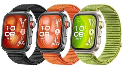 SimpleThings Sportrem kompatibel med Huawei Watch Fit 4/4 Pro/3, sportrem i nylon för Huawei Watch Fit 3/4/4 Pro Herr Dam, 173-248mm, Nylon