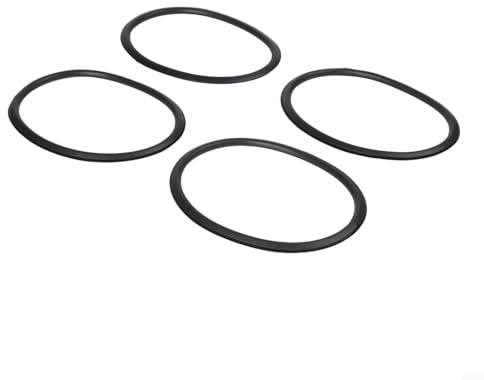 Axorafow Secchio in silicone per guarnizioni ad anello, set da 4 ombrelloni da patio nero, riscaldatore resistente al calore per anello per cortile, terrazza, isolamento termico accessori (rotondo)