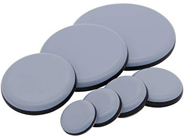 16 Stück Teflongleiter Ø 19, 22, 25, 30, 40, 50, 63 mm selbstklebend (19 mm)