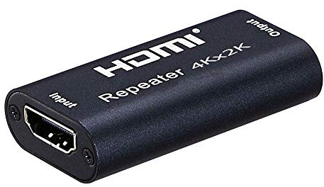 Dynamode LMS Data HDMI Signal Repeater 4K/2K Ultra Hi-Def Input/Output - Supports 1080p Video and Audio- Signal Range up to 45 Meters - Plug 'N' Play- (Black)