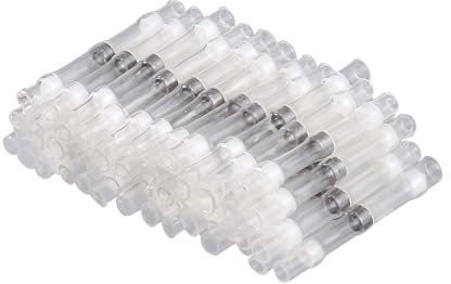 CAMWAY Thermorétractables-Bornes Joint de Soudure 50PCS Sertir Électriques Connecteur de Fil Connecteur Retrait Thermique Soudures 26-24 AWG