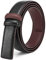 Vatee's Wendegürtel aus echtem Leder ohne Schnalle für Männer/Frauen Ersatzgurtriemen 29mm breit 120cm lang Schwarz & Rot