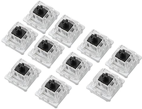Diyeeni 10 PCs Mechanischer Tastaturschalter Tastatur schwarzer Schalter Ersatz schwarzer Schalter Plattenmontierter schwarzer Schalter Ersatz für Gateron Cherry MX