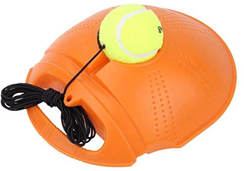 KUANDARMX Hohe Elastizität Tennis Trainer Set, Tennis Training Werkzeug Jugend Intensiv Tennis Trainieren Tennis Zubehör Selbst Studie Einzel Übung Tennis Ball Rebound Ball Baseboard Anwesend, Orange