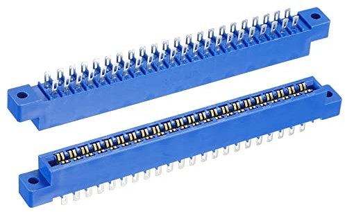 sourcing map 2 Stück 3.96mm 44 Pin Header Stiftleisten, Stecker und Buchsen Gerade Buchsenleiste PCB Löten Buchsenleiste Lötpins Lochrasterplatine für Prototyp Shield, Blau