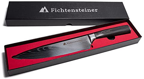 Fichtensteiner® Professionelles Chef Messer - 8 inch - extrem scharf - ergonomisch - für höchste Ansprüche