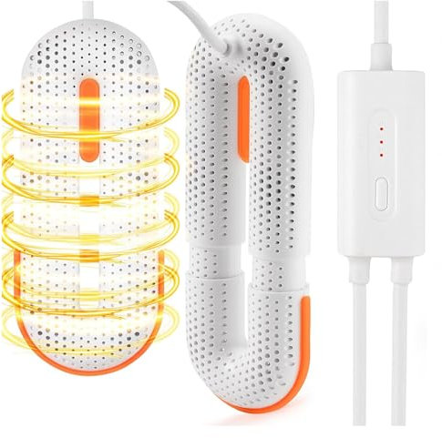 MeLtor Seche Chaussures Portable, Seche Chaussures Soufflant Air Chaud 360° avec Longueur Réglable 3 Modes Timer, Sèche-Bottes avec Chaleur pour Chaussures Chapeaux Chaussettes
