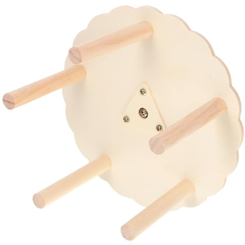 MAGICLULU Jouet Oiseau Bois Rotatif pour Perruches Perche À Oiseaux Ferris Wheel avec Support pour Parrots Accessoire Décoratif pour Cage À Oiseaux