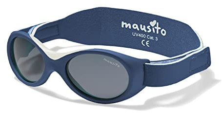 Mausito Occhiali da sole bambini 0-18 mesi I FLESSIBILI Occhiali da sole neonato 100% PROTEZIONE UV I Fascia regolabile & senza BPA I Migliore del test I Design europeo per bambino