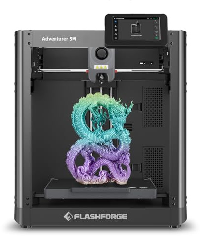 FLASHFORGE AD5M 3D Printer,600mm/s High-Speed CoreXY Printer,1-Click Auto Leveling, 220x220x220mm Build Volume,Direct Drive Extruder,Quick-Swap Nozzle,Ideal for Rapid Prototyping&DIY 3D Printing