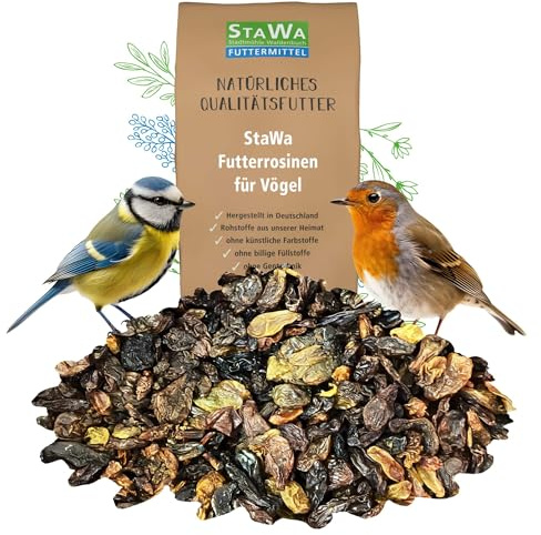 StaWa Futterrosinen für Wildvögel und Vögel, Wildvögelfutter, Rosinen als Futter, 5 kg