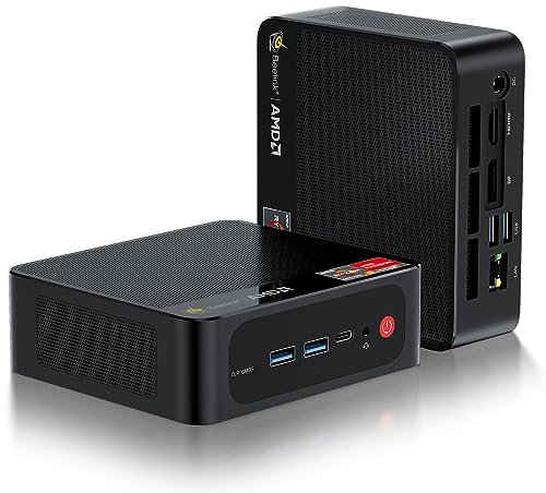 Beelink Mini PC, AMD Ryzen 5 5625U (6C/12T, up to 4.3GHz), 16GB DDR4 500GB Nvme M.2 SSD, SER5 PRO Mini Desktop Computer Support 4K@60Hz Triple Display/DP1.4/HDMI/Type-C/WiFi 6/BT5.4 for Office/Home