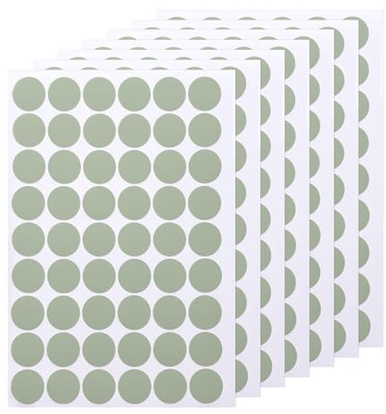 sourcing map 7 Sheets/378PCS Self Adhesive Screw Hole Stickers, 2.1cm/0.83 PVC Screw Hole Covers Hole Stickers for Furniture Wood Cabinet Wall Desk Table Bookcase, Tea Green