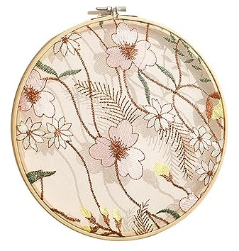 Wanddekoration, gewebter Wandkorb, Dekoration, handgefertigt, runde Teller, Weben, Ornamente, gestrickte Blumen, zum Aufhängen, Basteln, hohle Bambus-Hängekörbe, 4 Stück