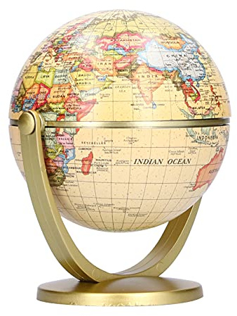 Englische Ausgabe Mini-Weltkarte Globus Lebendige Farben Desktop Rotierender Geografie-Globus Heimdekoration für Erwachsene Kunststoff