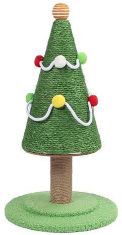 Diyeeni Árbol de Navidad para Gatos, árbol de Escalada de Sisal para Actividades de Gatos Pequeños, Estilo árbol de Navidad, Juguete para Gatos, Decoración (Mediano: 30 X 47 cm / 11,8 X