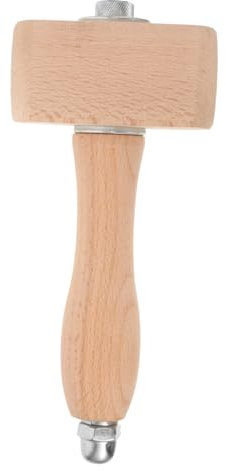 TOKIDNY Marteau à Sculpter le Cuir en Bois et Métal, Maillet pour Travail du Cuir, Outil Ergonomique, Poignée Confortable, Solide, Loisirs Créatifs et Maroquinerie Professionnelle