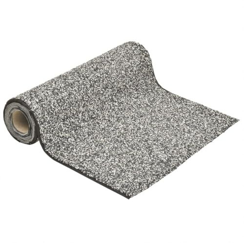 Gecheer Steinfolie für Teich, Teichfolie Kiesfolie PP-Vlies, 600x60cm, Grau, für Teichrand Bachlauf Ufer Gartengestaltung