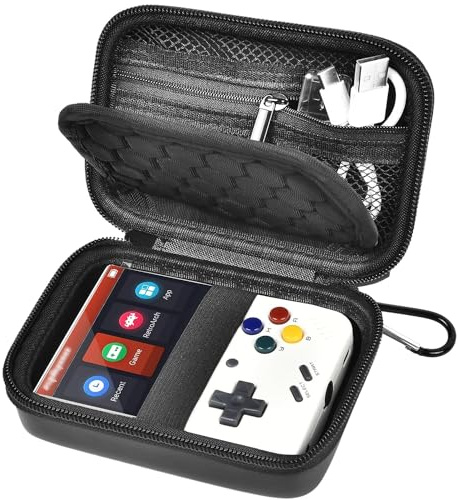 Zhixteu Carrying Case for MIYOO Mini Plus, Handheld Game Console Storage Bag Anti-Scratch Protective Cover EVA Hard Shell