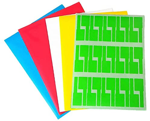 Lurrose 15hojas Etiquetas Adhesivas Para Cables De Etiquetas Forma De p Para Identificación Comunicación Adhesivas Para Papelería