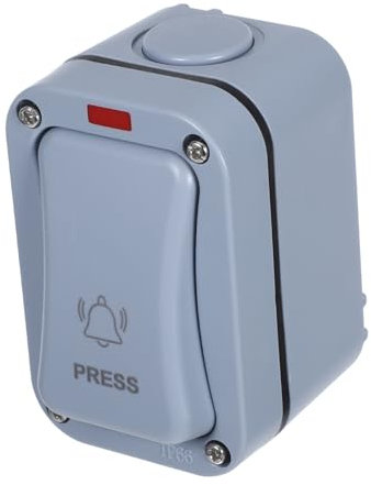 HOMOCONO Botón De Timbre Iluminado Interruptor De Garage Resistente Lluvia y Polvo