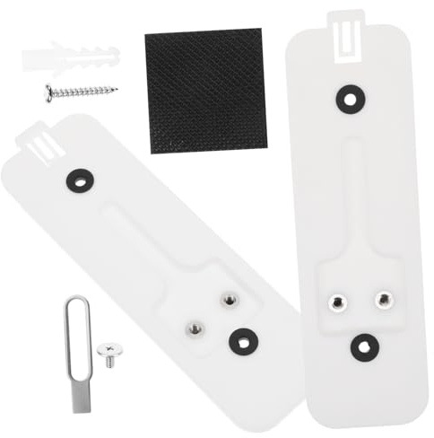 HOMSFOU 2 Sets Video Doorbell Mount Bracket with Security Feature White Plastic Adjustable Doorbell Wall Mount Holder for Easy Removal and Secure Installation