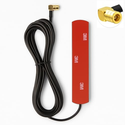 AURUM Dab Antenne Auto, Autoradio Antenne mit DAB+ FM Verstärker, Scheibenantenne Auto Selbstklebend Universal für Auto SUV LKW – 3m Kabel & SMB Anschluss